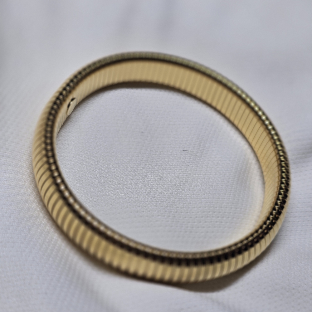 ✨ Gold-Tone Stainless Steel Stretch Bracelet ✨